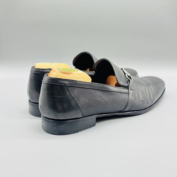 Mezlan Shoes Mens 11.5 Black Leather Horseit Loafers Slip On Dress Formal Italy main image 10